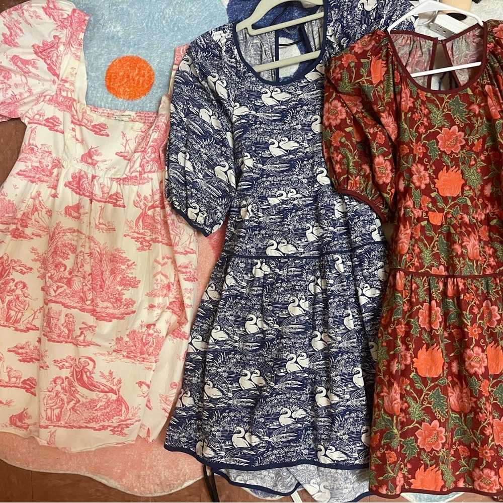 Laura ashley x urban outfitters puff dress collection